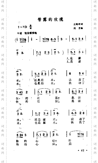代露的玫瑰
