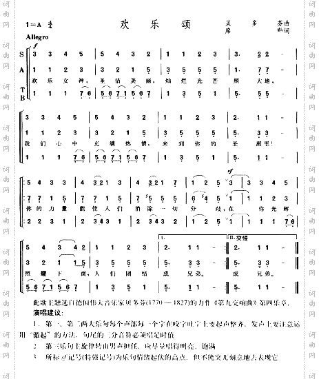 欢乐颂《第九交响曲》选曲