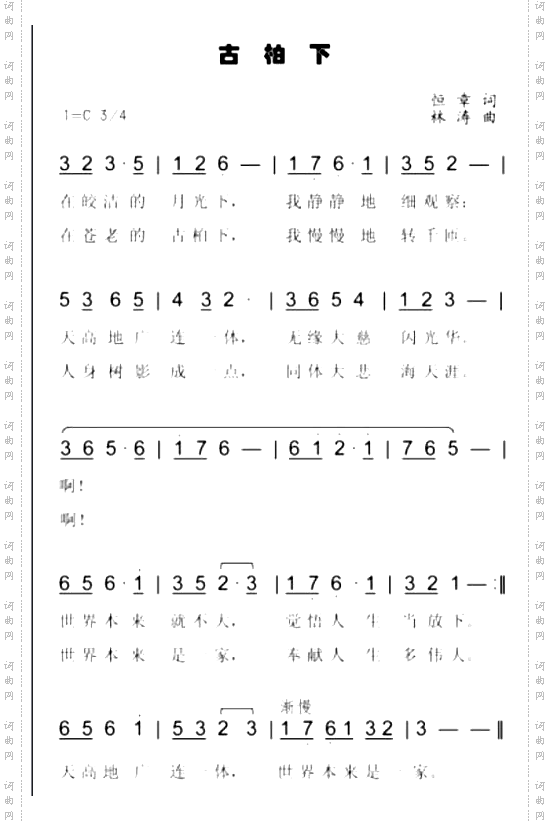 古柏下
