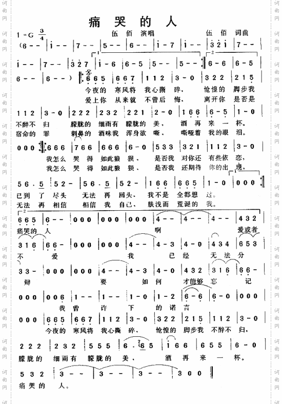痛哭的人
