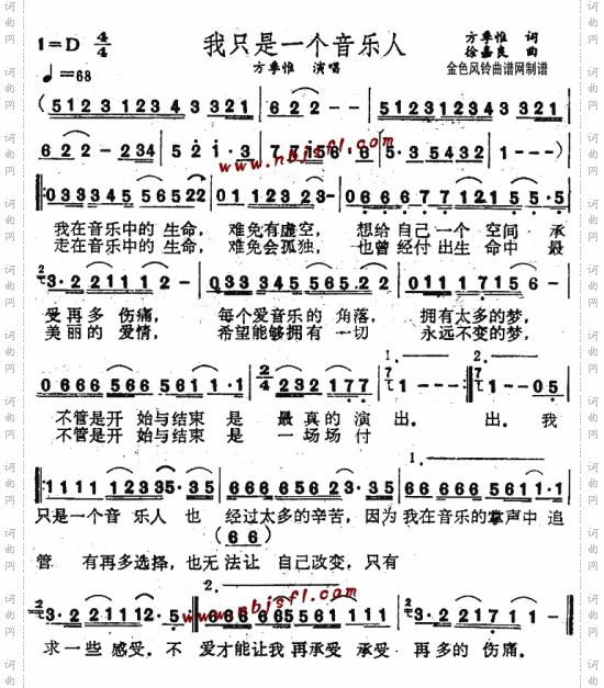我只是一个音乐人