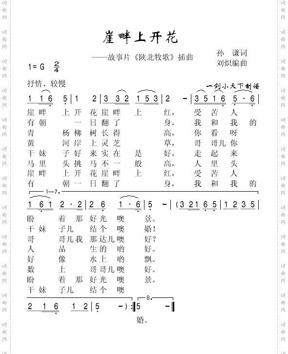 崖畔上开花