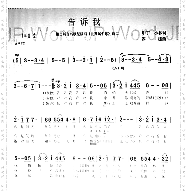 告诉我_《世界属于你》