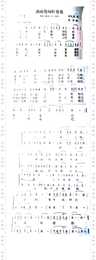 满山葡萄红艳艳
