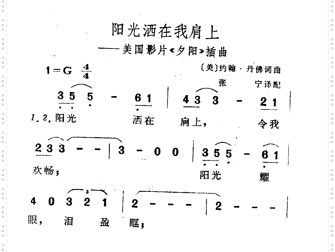 阳光洒在我肩上