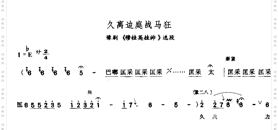 久离边庭战马狂
