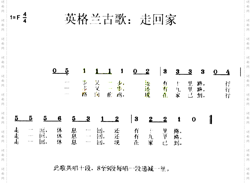 走回家