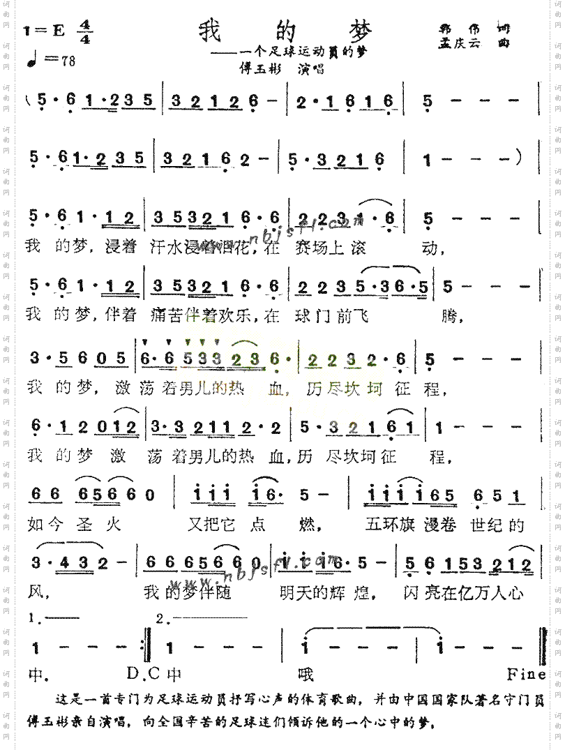 我的梦_一个足球运动员的梦