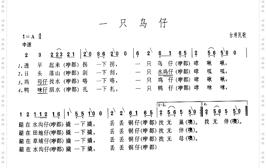 一只鸟仔