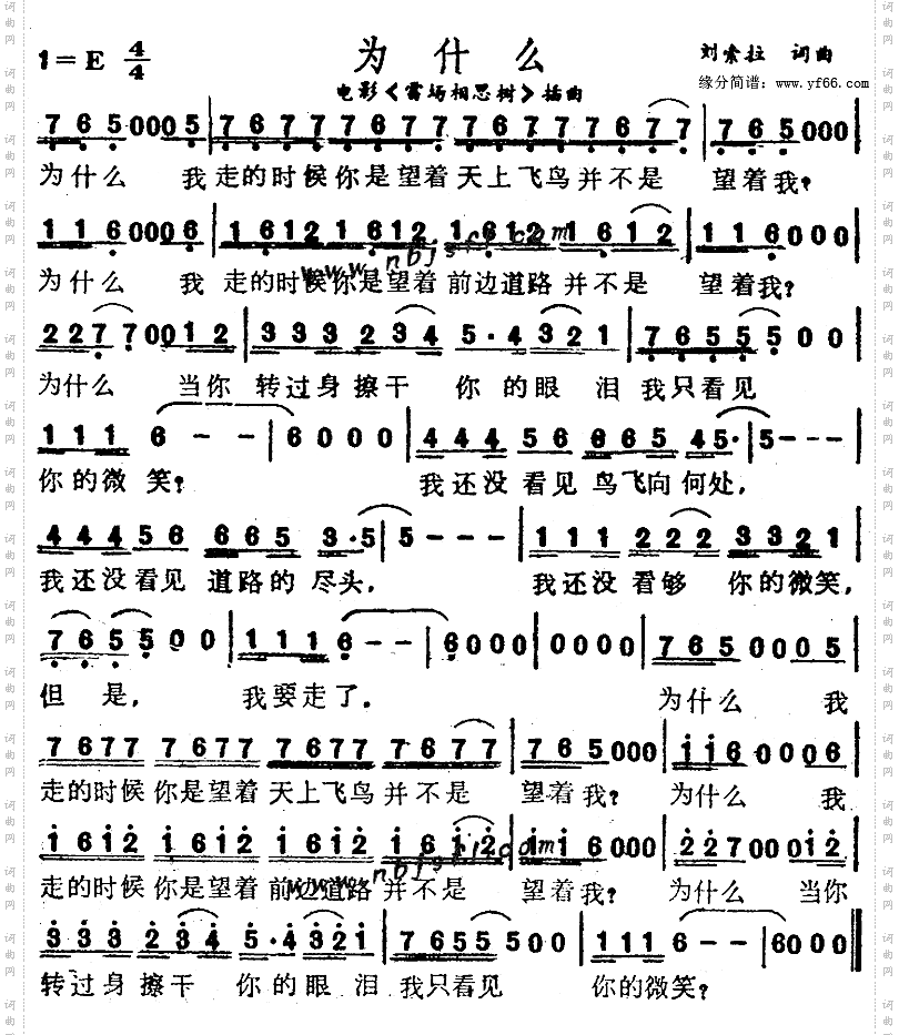 为什么《雷场相思树》插曲