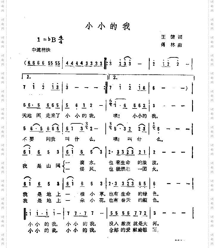 小小的我