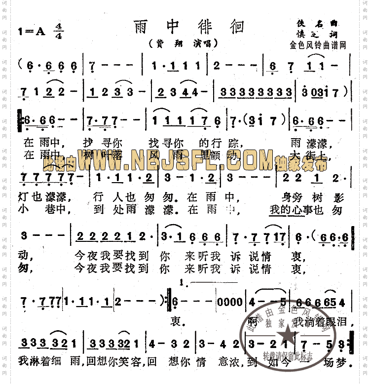 雨中徘徊