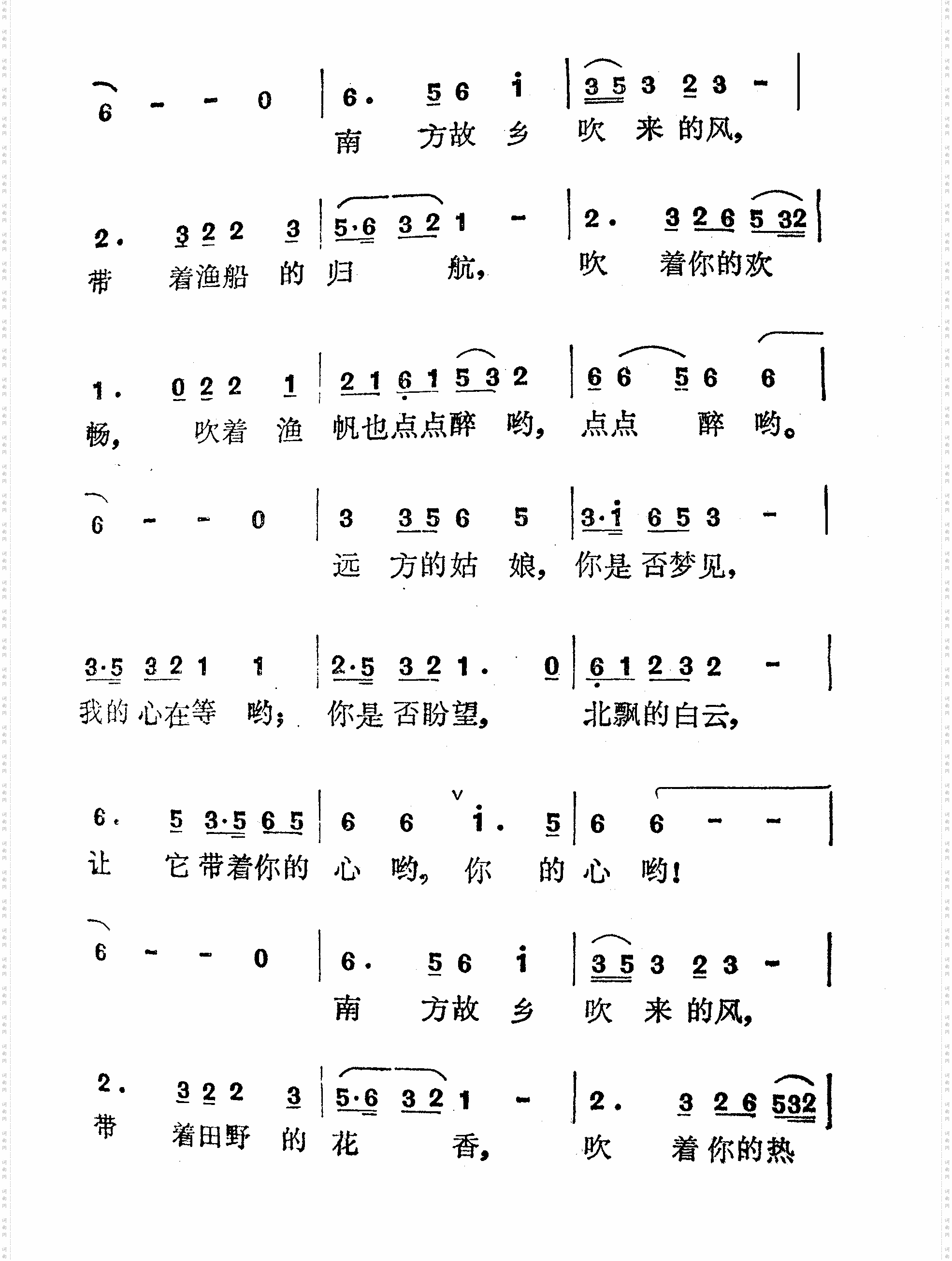 南方故乡吹来的风