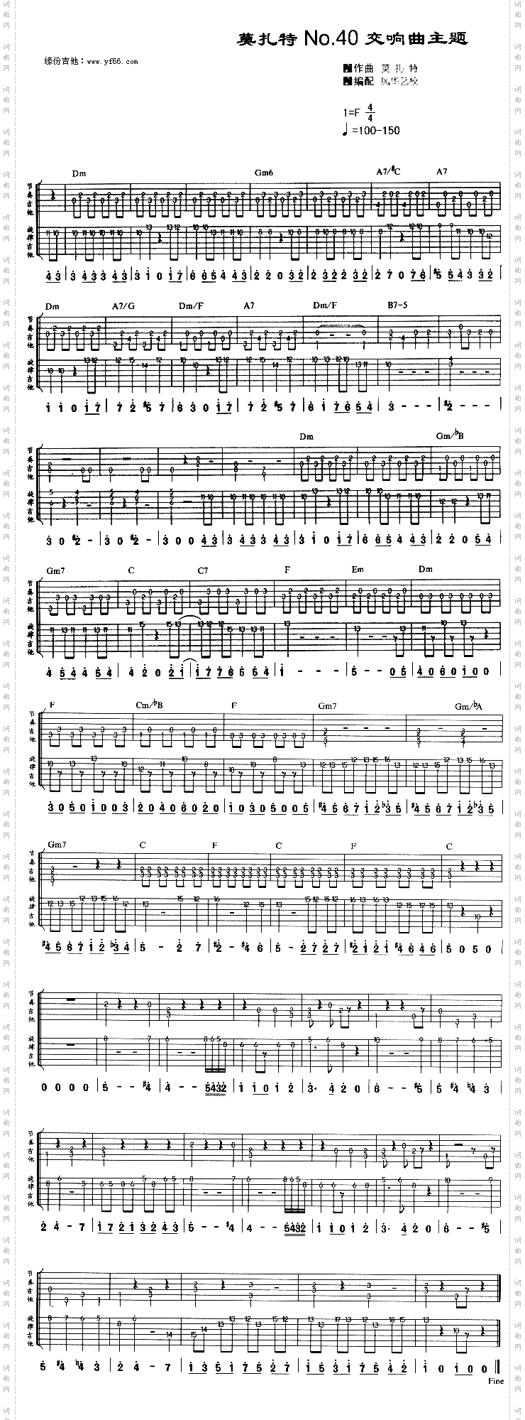 莫扎特No.40交响曲主题