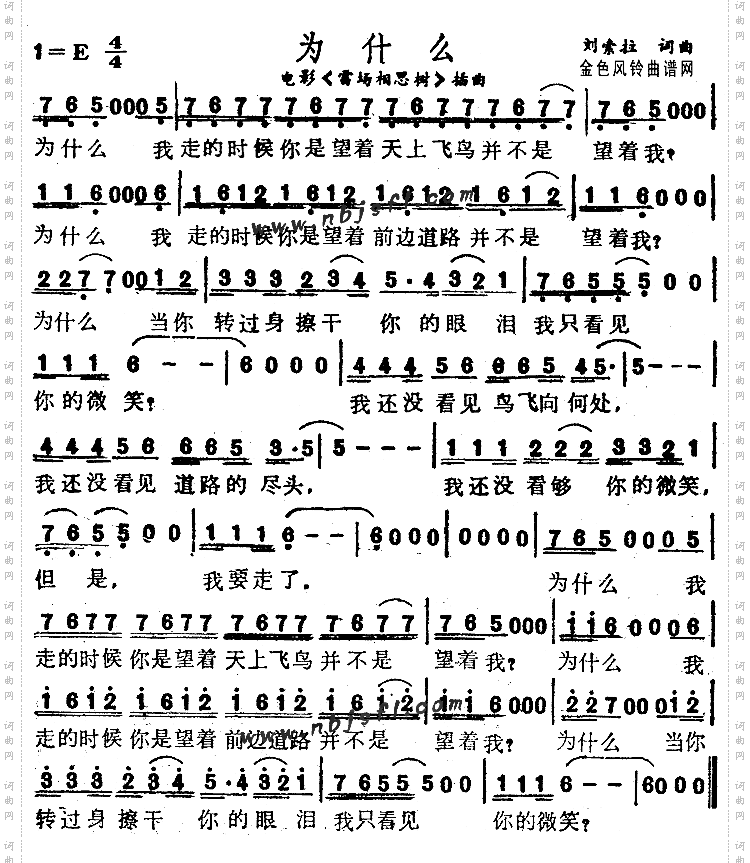 为什么《雷场相思树》插曲