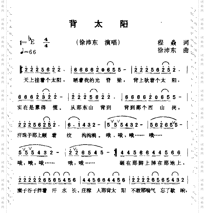 背太阳