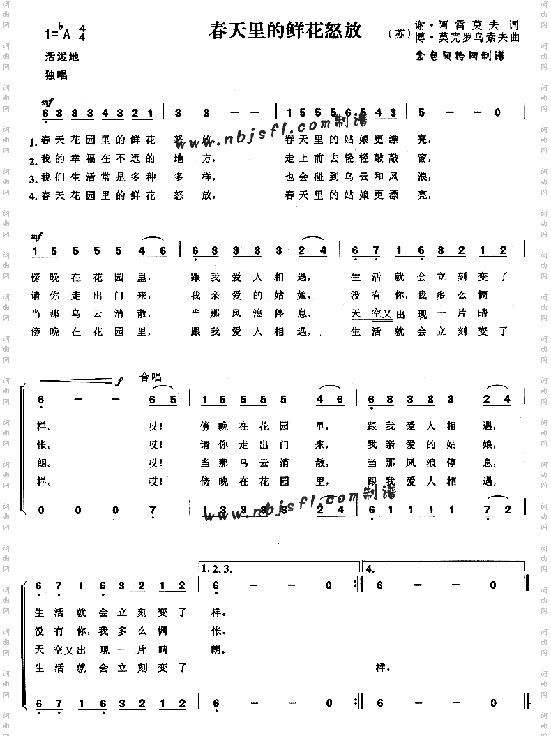 春天里的鲜花怒放
