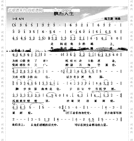 漂泊人生