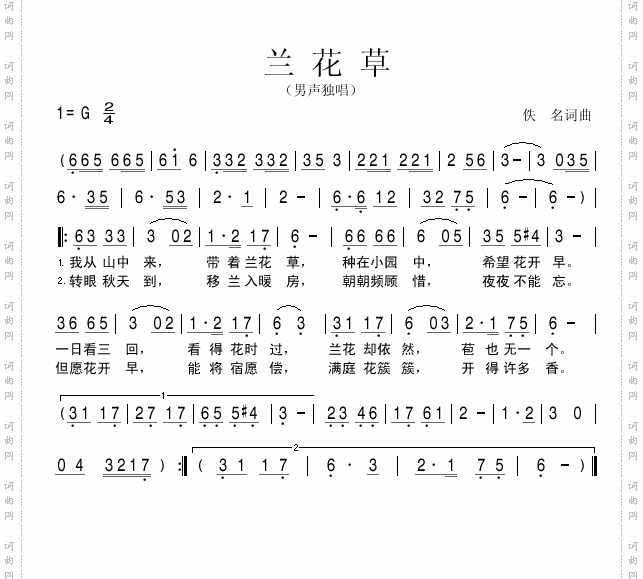 兰花草
