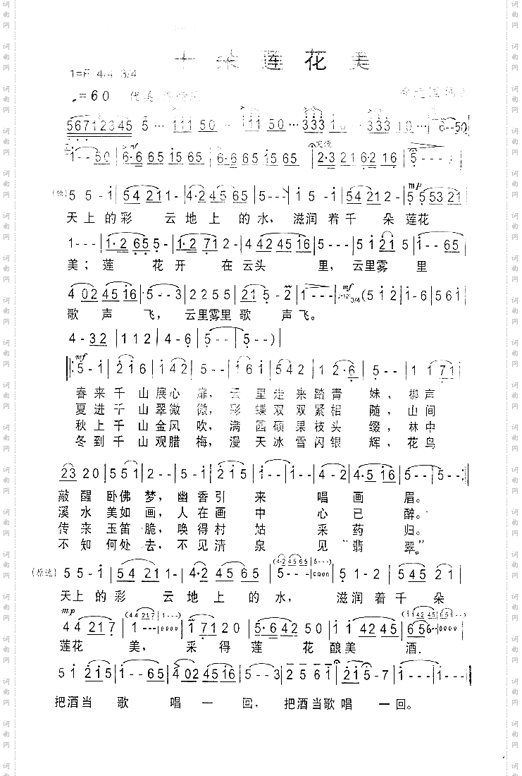 千朵莲花美
