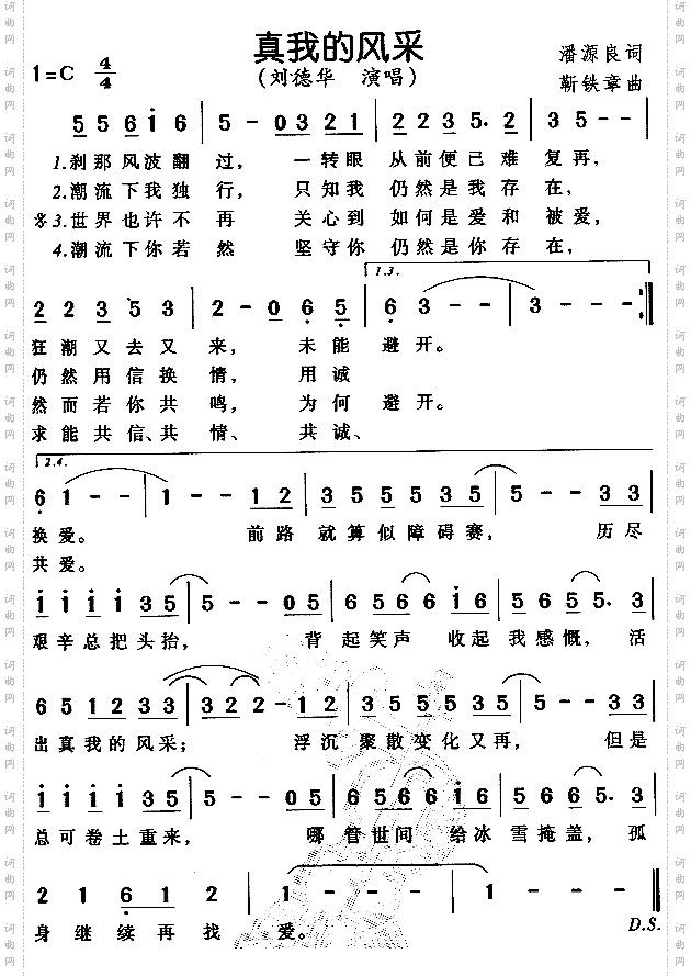 真我的风采