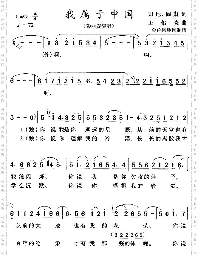 我属于中国
