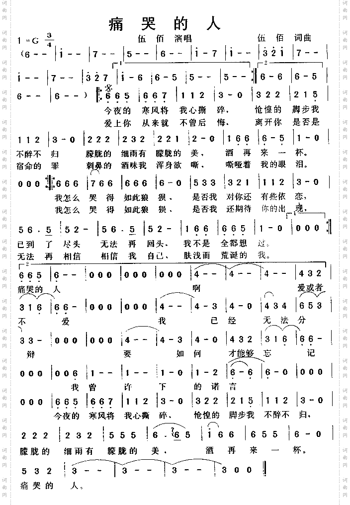 痛哭的人