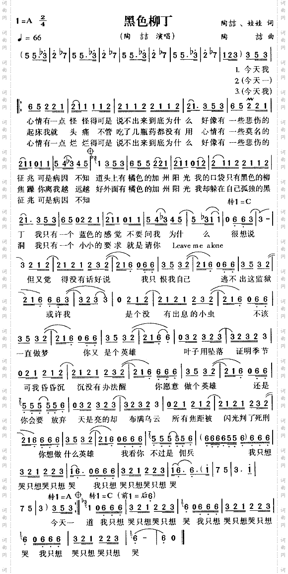 黑色柳丁