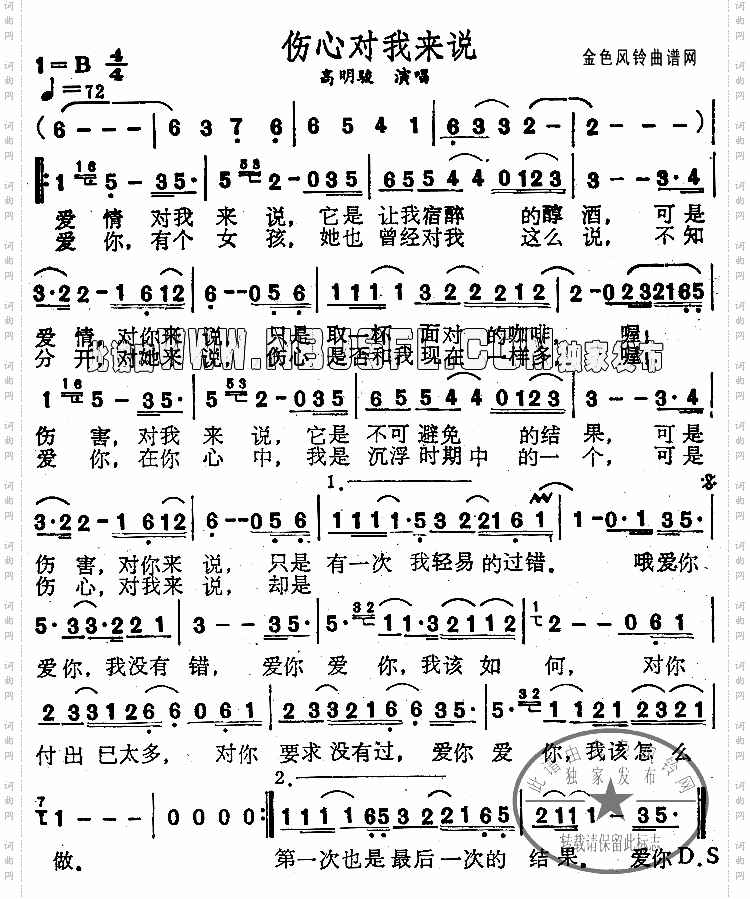 伤心对我来说