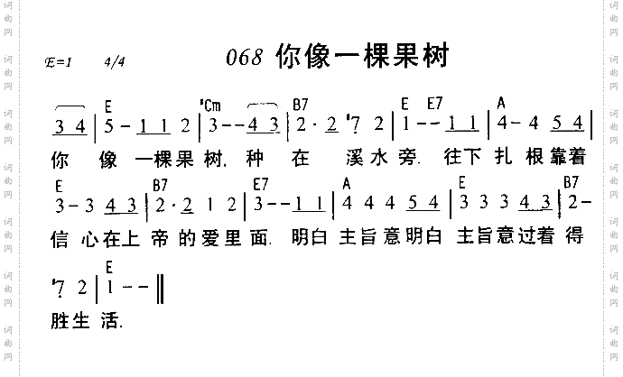 你像一棵果树