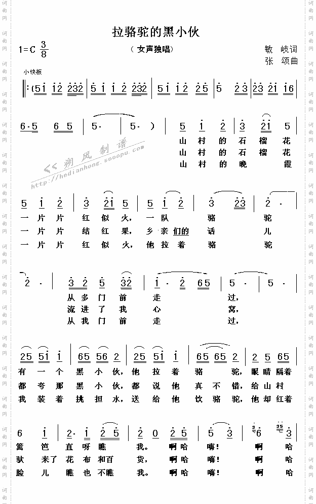 拉骆驼的黑小伙民族经典