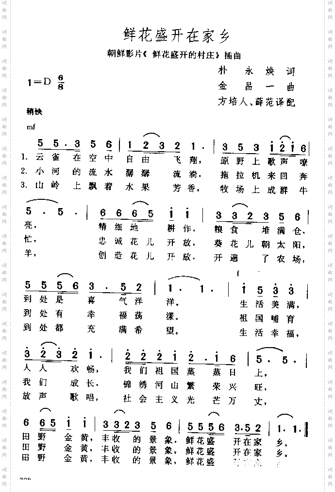 鲜花盛开在家乡