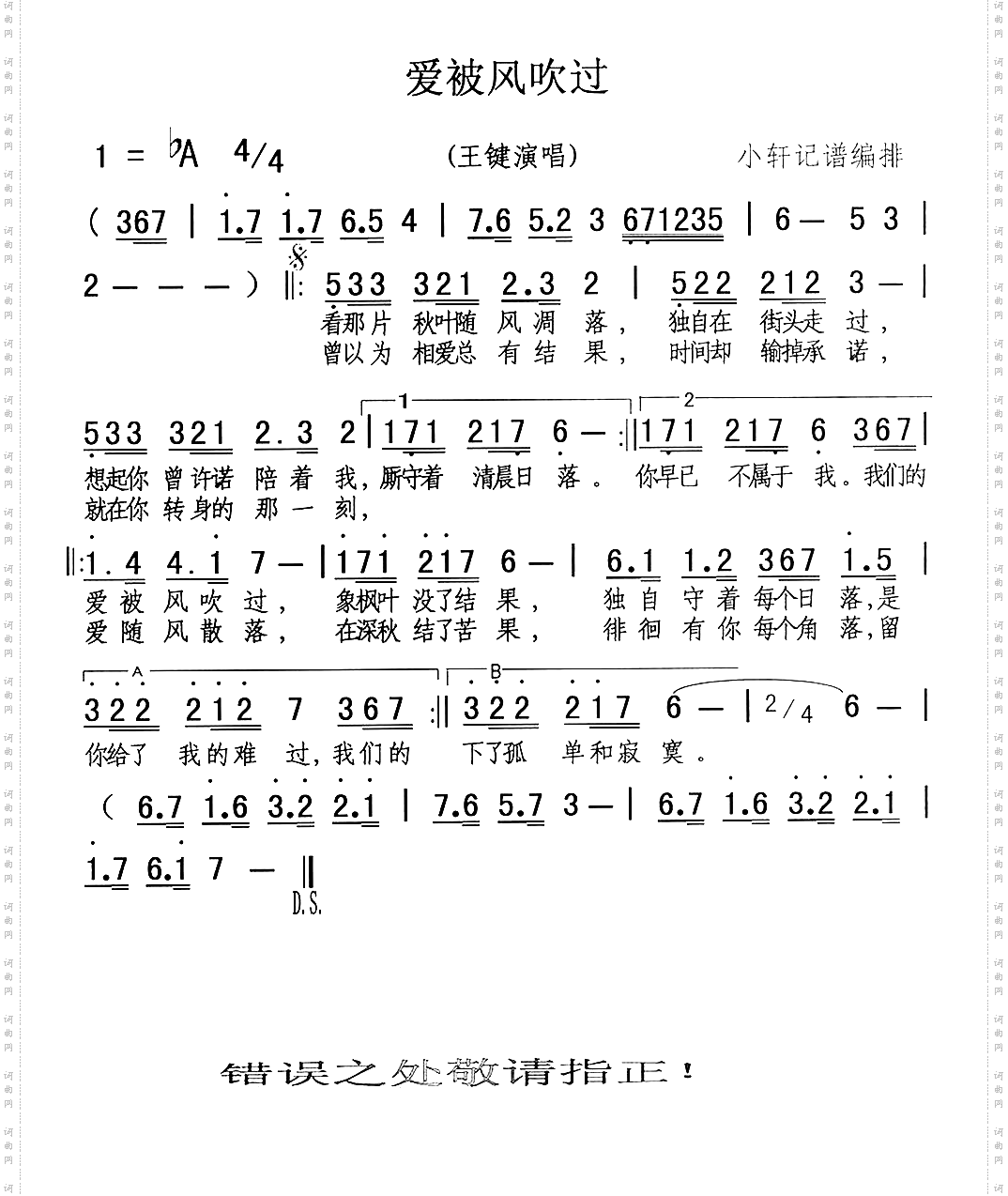 爱被风吹过