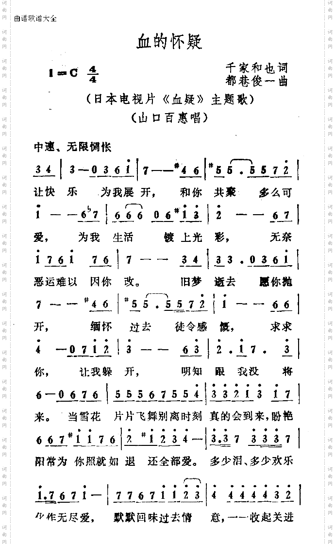 血的怀疑