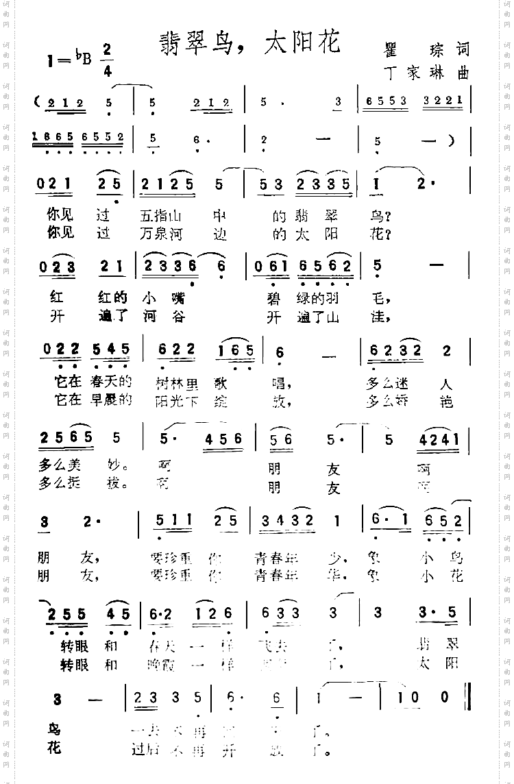 翡翠鸟，太阳花蒋大为独唱系列14