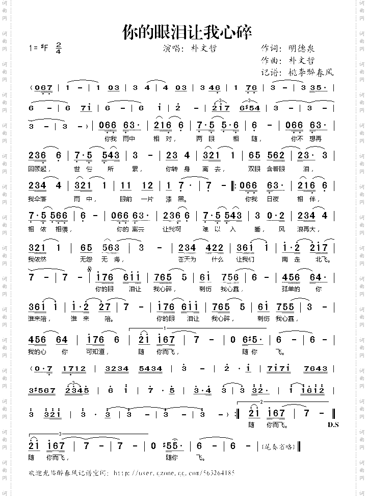 你的眼泪让我心碎