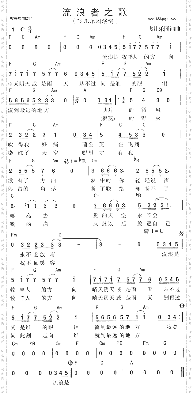流浪者之歌-飞儿乐团