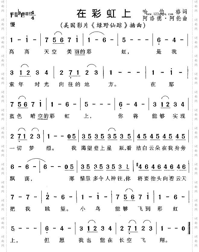 在彩虹上《绿野仙踪》