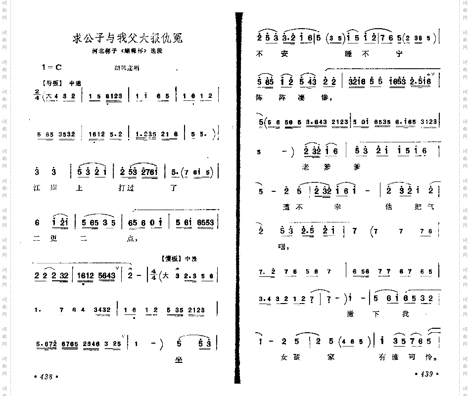 求公子与我父大报冤仇