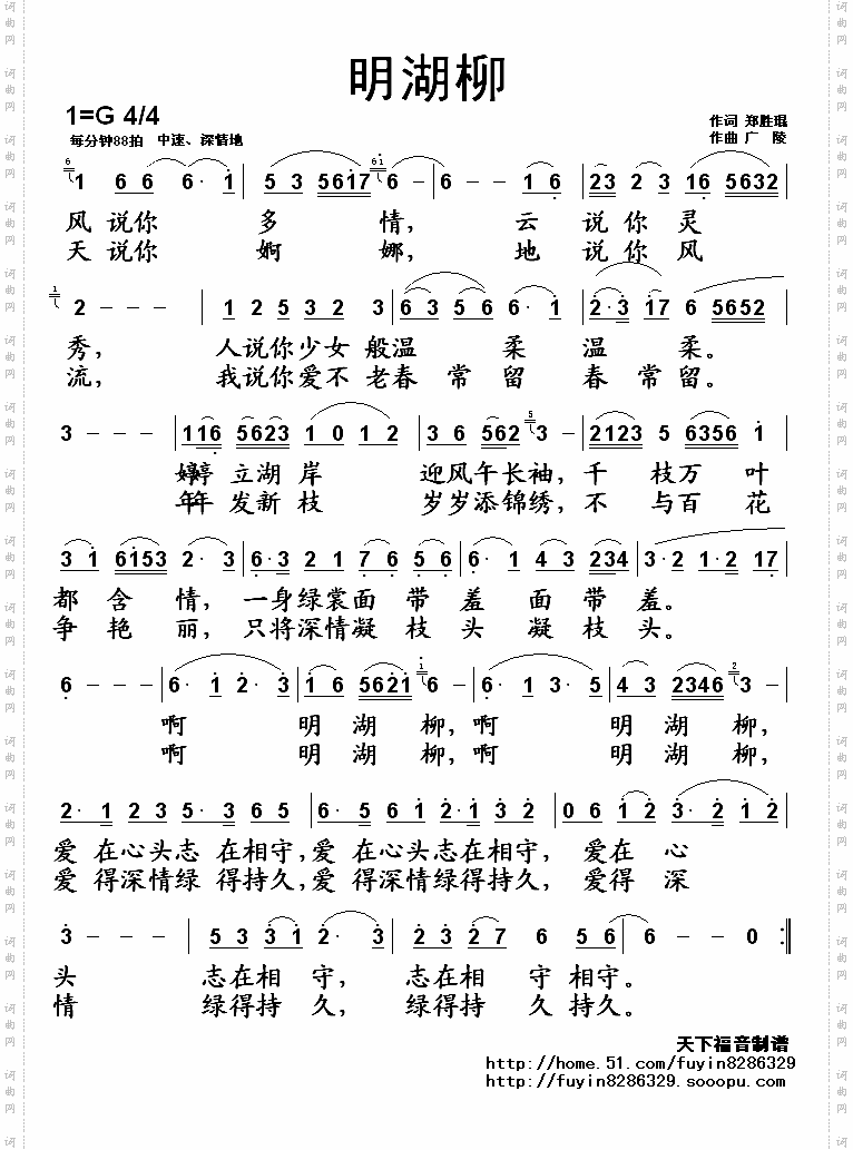明湖柳