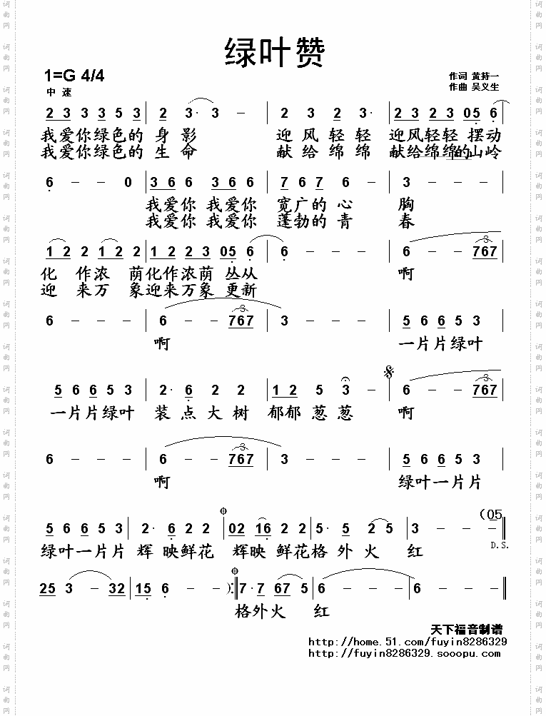 绿叶赞