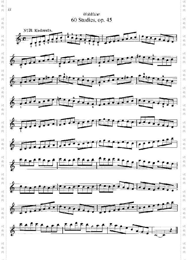 沃尔法特：练习曲60首Op.4521-30页