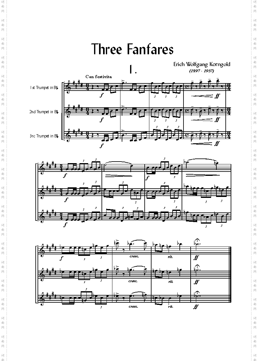小号三重奏Three Fanfares3