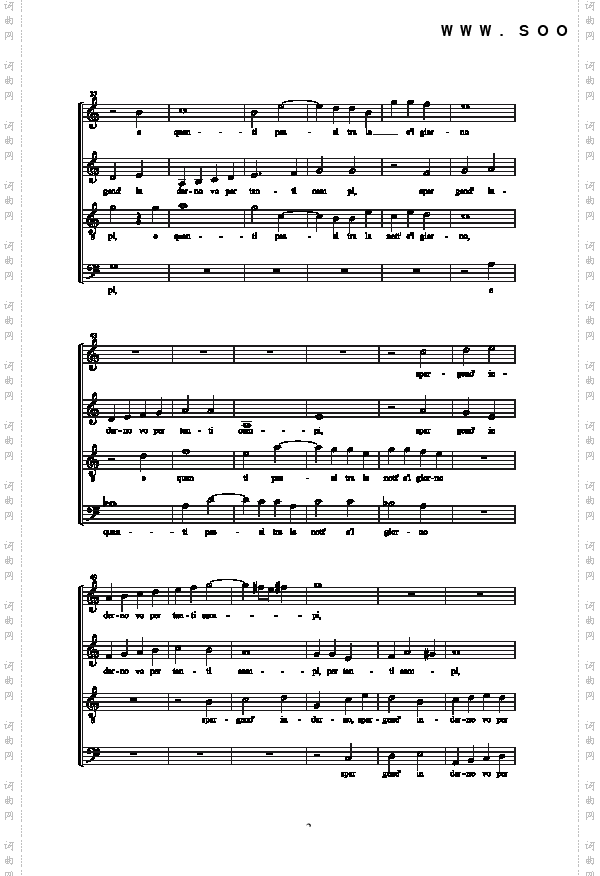 女人们呀，我是如此地痛苦歌曲类合唱谱