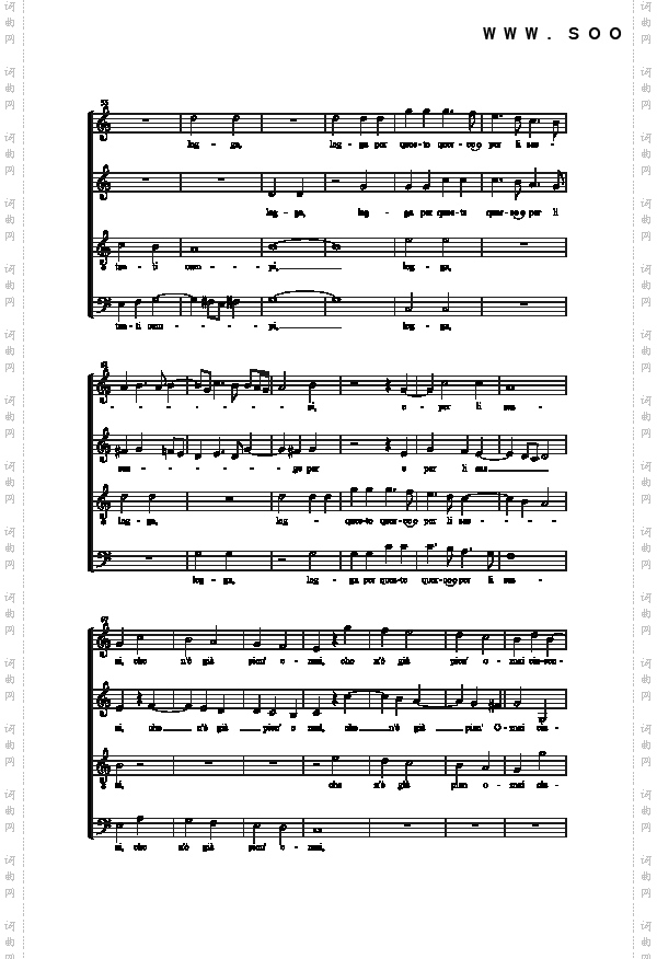 女人们呀，我是如此地痛苦歌曲类合唱谱