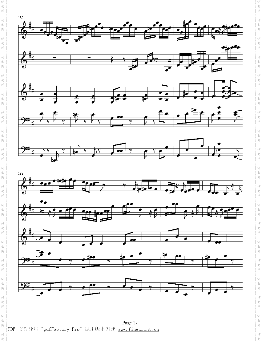 b小调单簧管五重奏17-24