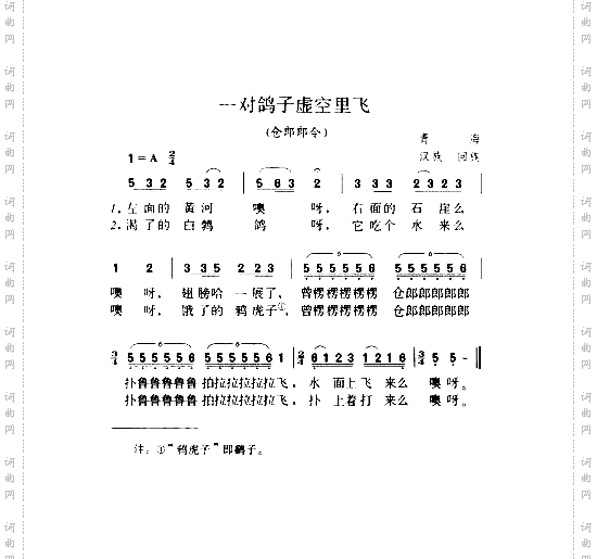 一对鸽子虚空里飞
