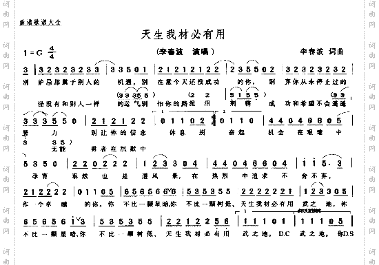 天生我才必有用－－－可听