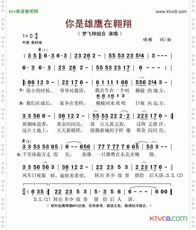 你是雄鹰在翱翔