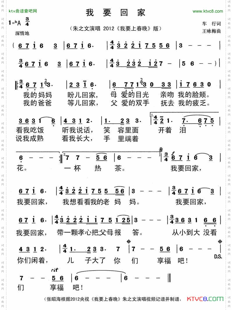 我要回家（《我要上春晚》版）